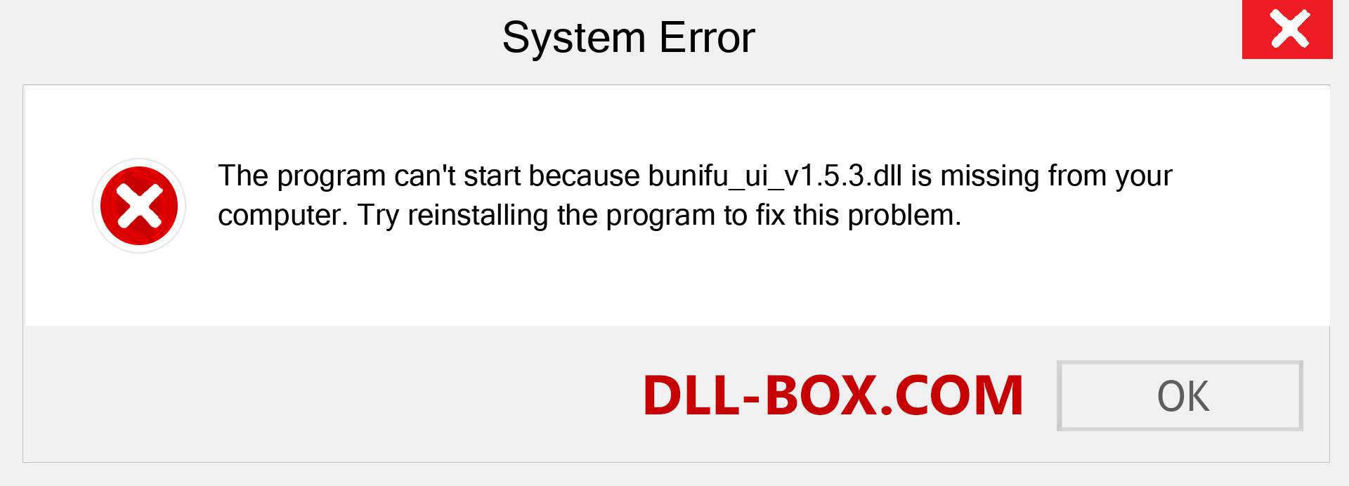  bunifu_ui_v1.5.3.dll file is missing?. Download for Windows 7, 8, 10 - Fix  bunifu_ui_v1.5.3 dll Missing Error on Windows, photos, images